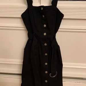 black button up dress